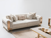 Delux Convertible Loveseat Cream in Cream - 101-DEL-DEL01-2