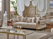 Delux Convertible Loveseat Cream in Cream - 101-DEL-DEL01-3