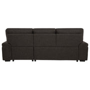 Demko Sleeper Sectional Sofa with Speaker and Storage Chaise Brown - 500356
