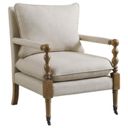 Dempsy Upholstered Accent Chair with Casters Beige - 903058