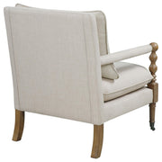 Dempsy Upholstered Accent Chair with Casters Beige - 903058