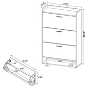 Denia 3-tier Engineered Wood Shoe Cabinet Grey - 950404