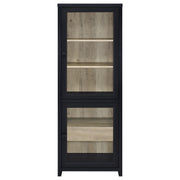 Denison 67-inch 2-door Media Tower Storage Cabinet Black - 720224
