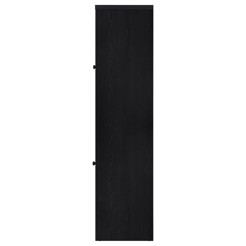 Denison 67-inch 2-door Media Tower Storage Cabinet Black - 720224