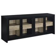 Denison 79-inch 4-door TV Stand Media Console Black - 720223
