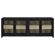 Denison 79-inch 4-door TV Stand Media Console Black - 720223