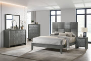 Denker Gunmetal Full Panel Bed - Lara FurnitureFull Bed