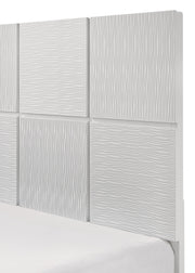 Denker White Queen Panel Bed - Lara FurnitureQueen Bed