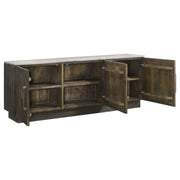 Dennis 3-door Marble Top Sideboard Buffet Tobacco Grey - 190655