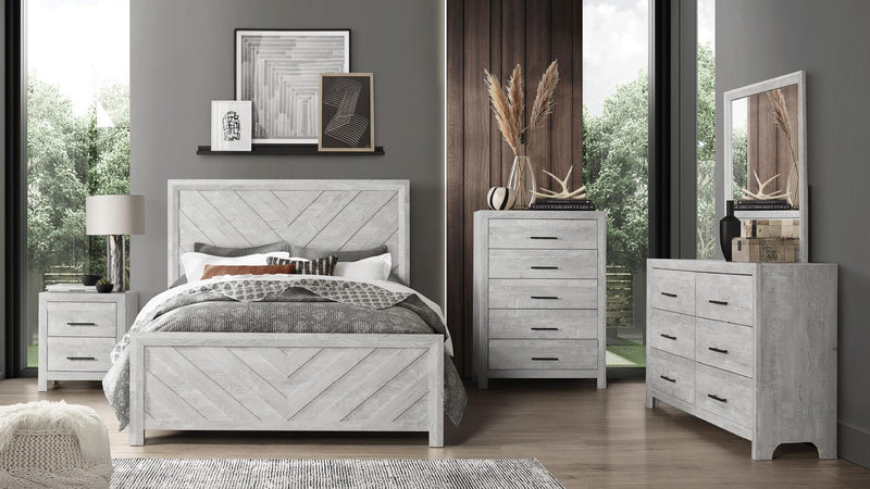 Denver Full 5pc Bedroom Set Rustic Natural - Denver Full 5pc Bedroom Set Rustic Natural