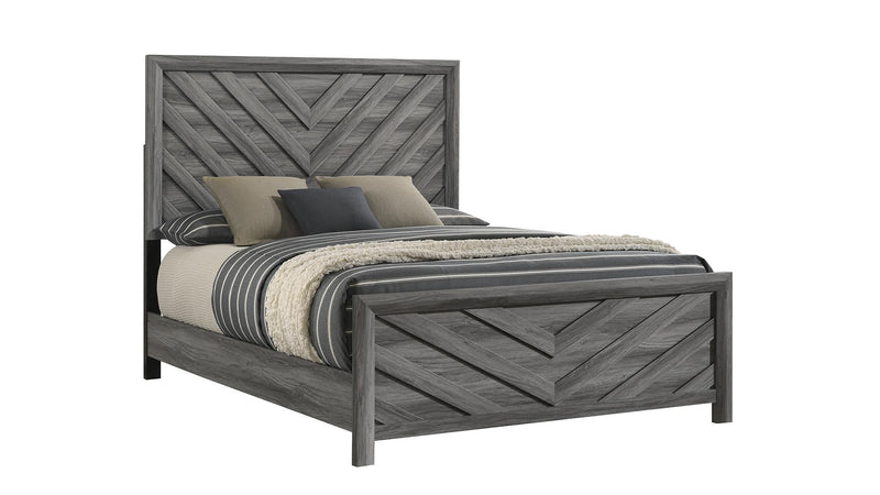 Denver King Bed in Gray - Denver King Bed in Gray