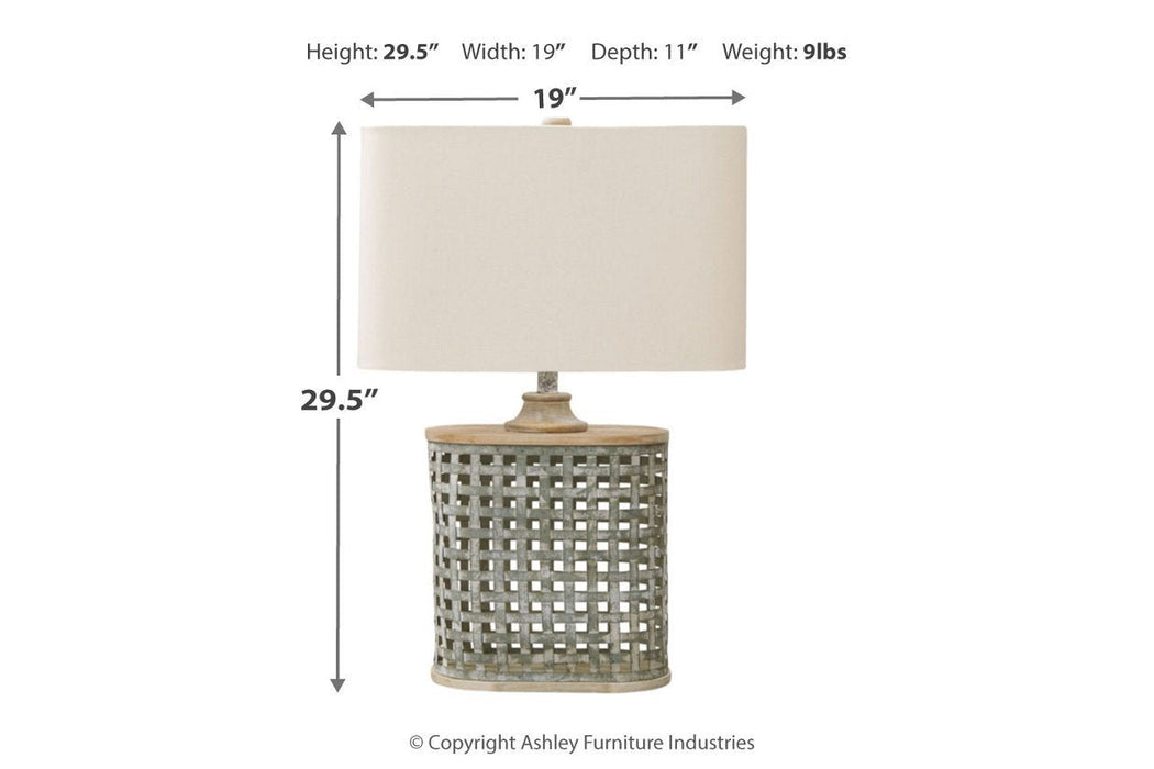 Deondra Gray Table Lamp - Gate FurnitureTable Lamp