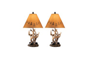 Derek Brown Table Lamp (Set of 2) - Lara FurnitureTable Lamp Pair