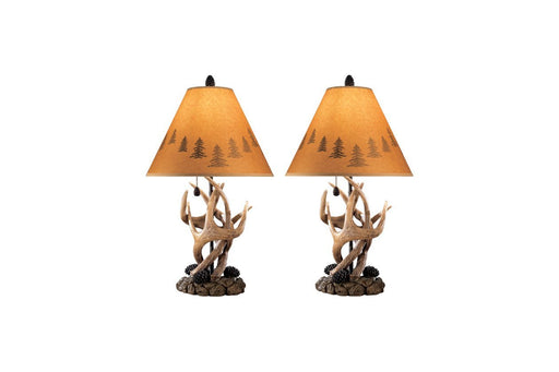 Derek Brown Table Lamp (Set of 2) - Lara FurnitureTable Lamp Pair