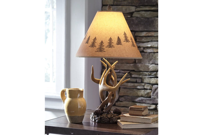 Derek Brown Table Lamp (Set of 2) - Lara FurnitureTable Lamp Pair