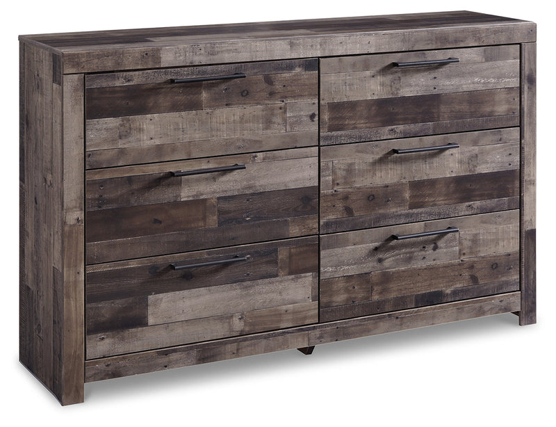 Derekson Full Panel Bed with 2 Storage Drawers with Dresser in Multi Gray from Ashley - Lara Furniture