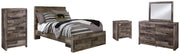 Derekson Full Panel Bed with 2 Storage Drawers with Mirrored Dresser, Chest and Nightstand in Multi Gray from Ashley - Lara Furniture