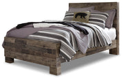 Derekson Full Panel Bed with Mirrored Dresser, Chest and Nightstand in Multi Gray - PKG003510