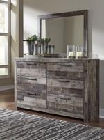 Derekson Multi Gray Bedroom Mirror - Lara FurnitureMirror