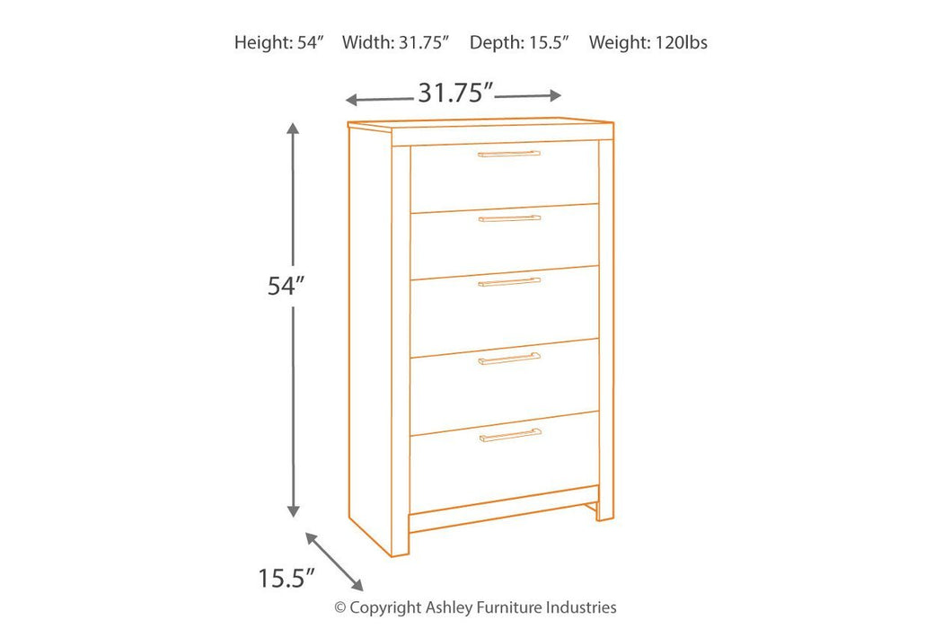 Derekson Multi Gray Chest of Drawers - Gate FurnitureChest