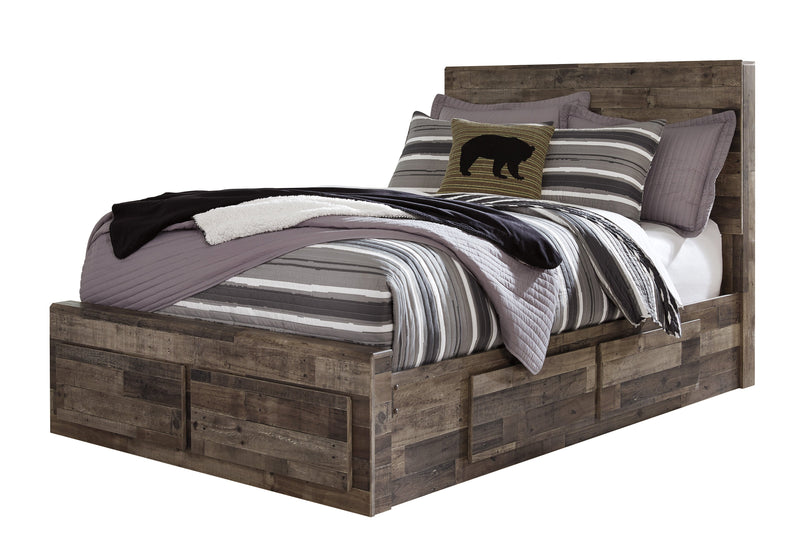 Derekson Multi Gray Double Side/Footboard Storage Platform Youth Bedroom Set - Lara FurnitureYouth Bedroom Set