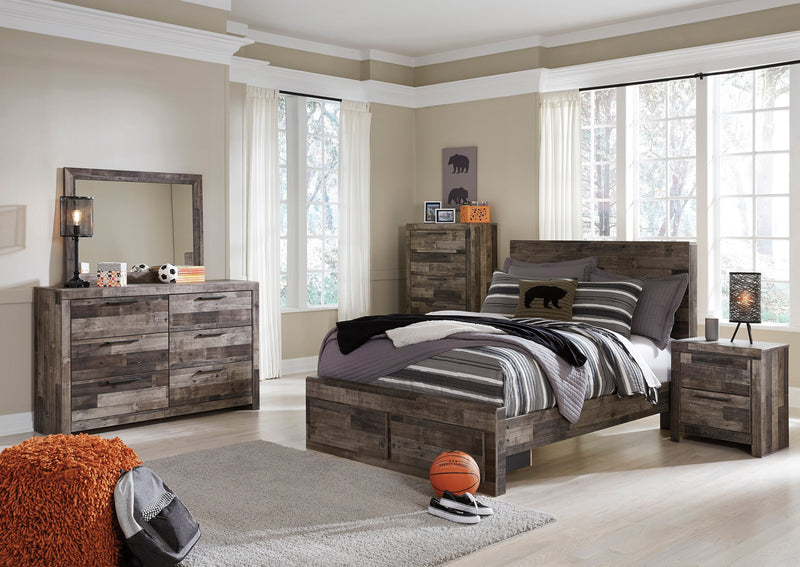 Derekson Multi Gray Footboard Storage Platform Youth Bedroom Set - Lara FurnitureYouth Bedroom Set