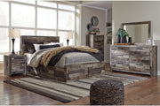 Derekson Multi Gray Full Panel Bed with 6 Storage Drawers - Gate FurnitureFull Bed
