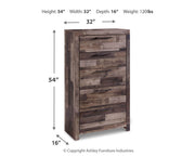 Derekson Multi Gray King Panel Bed, Dresser, Chest and Nightstand - B200B81