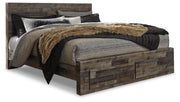 Derekson Multi Gray King Panel Bed, Dresser, Chest and Nightstand - B200B81