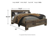 Derekson Multi Gray King Panel Bed - Lara FurnitureKing Bed