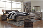 Derekson Multi Gray King Panel Bed - Lara FurnitureKing Bed