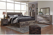 Derekson Multi Gray King Panel Bed with 6 Storage Drawers - Gate FurnitureKing Bed
