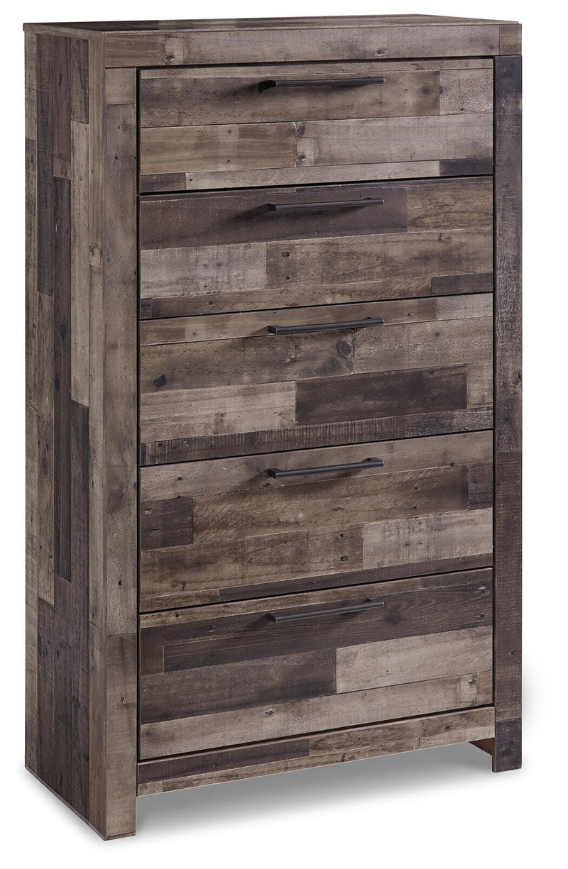 Derekson Multi Gray King Storage Bed, Dresser and Chest - B200B76