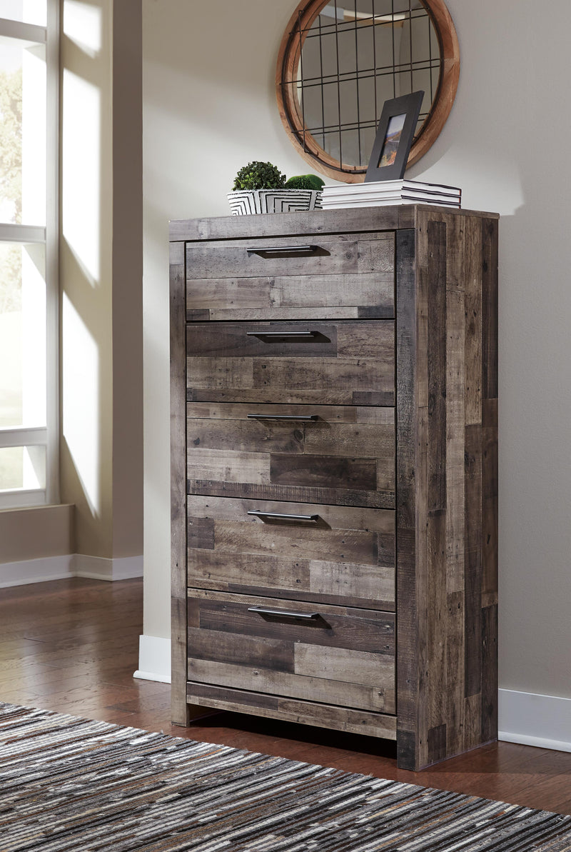 Derekson Multi Gray King Storage Bed, Dresser and Chest - B200B76
