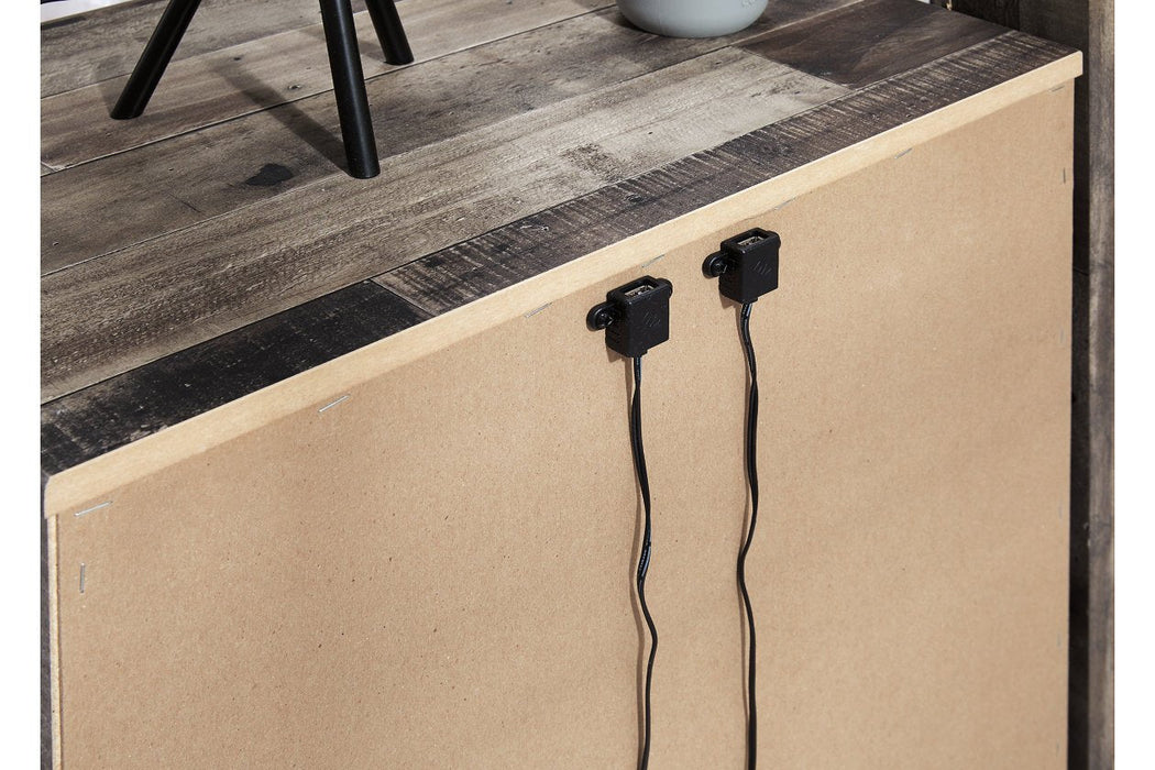 Derekson Multi Gray Nightstand - Gate FurnitureNightstand