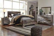 Derekson Multi Gray Queen Panel Bed - Gate FurnitureQueen Bed