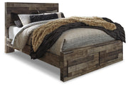 Derekson Multi Gray Queen Panel Storage Bed, 2 Chests and 2 Nightstands - B200B73
