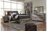 Derekson Multi Gray Queen Platform Bed with 2 Storage Drawers - Lara FurnitureQueen Bed