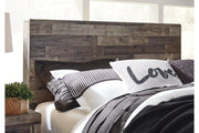 Derekson Multi Gray Queen Platform Bed with 2 Storage Drawers - Lara FurnitureQueen Bed