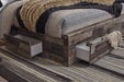 Derekson Multi Gray Queen Platform Bed with 6 Storage Drawers - Gate FurnitureQueen Bed