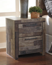 Derekson Multi Gray Queen Storage Bed, 2 Chests and 2 Nightstands - B200B71