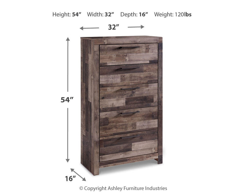 Derekson Multi Gray Queen Storage Bed and 2 Chests - B200B67