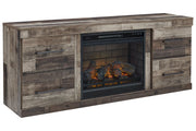 Derekson Multi Gray TV Stand with Electric Fireplace - Lara FurnitureTV Stand