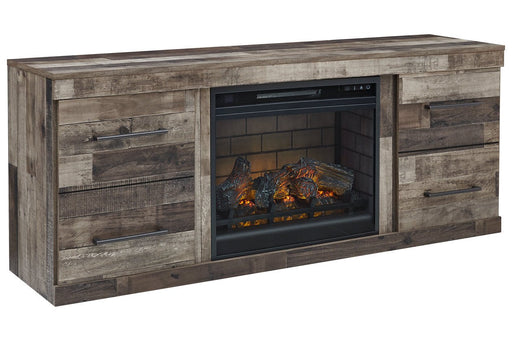 Derekson Multi Gray TV Stand with Electric Fireplace - Gate FurnitureTV Stand