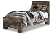 Derekson Multi Gray Twin Panel Bed - Lara FurnitureTwin Bed