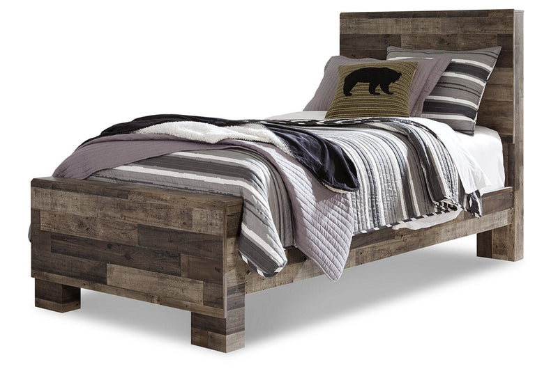 Derekson Multi Gray Twin Panel Bed - Lara FurnitureTwin Bed