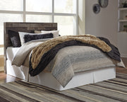 Derekson Queen/Full Panel Headboard Bed with Mirrored Dresser and 2 Nightstands in Multi Gray from Ashley - Lara Furniture