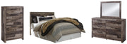 Derekson Queen/Full Panel Headboard Bed with Mirrored Dresser and Chest in Multi Gray from Ashley - Lara Furniture