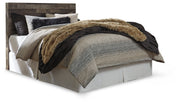Derekson Queen/Full Panel Headboard Bed with Mirrored Dresser, Chest and Nightstand in Multi Gray from Ashley - Lara Furniture