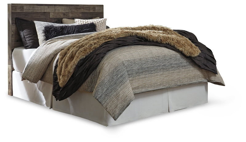 Derekson Queen/Full Panel Headboard Bed with Mirrored Dresser in Multi Gray from Ashley - Lara Furniture